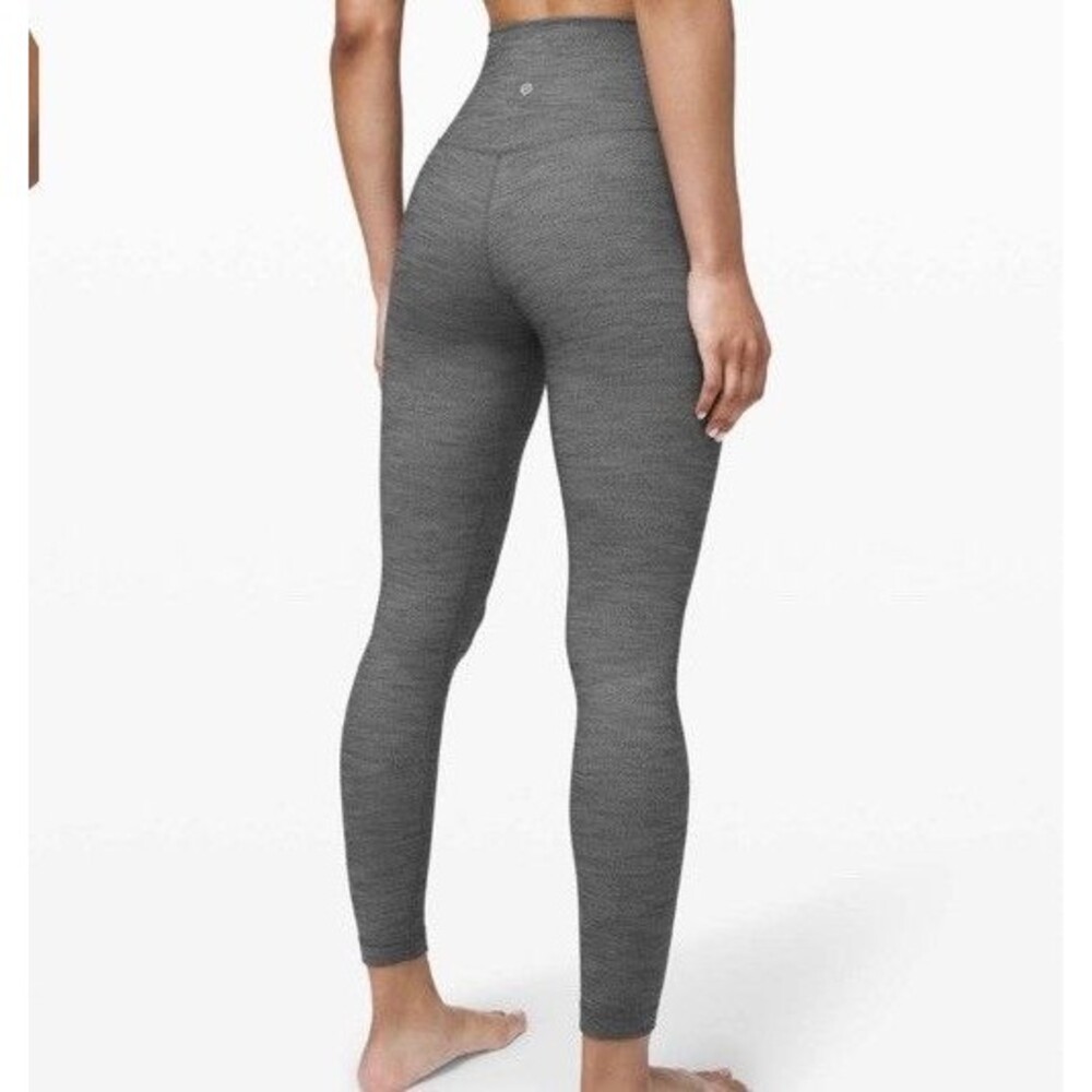 Lululemon Size 6 Align HR Tight 25” Heathered Black Gray